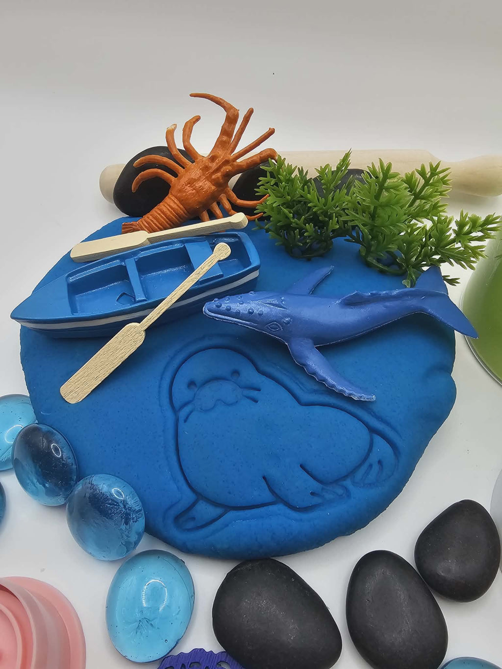 Ocean Themed Playdough Jars