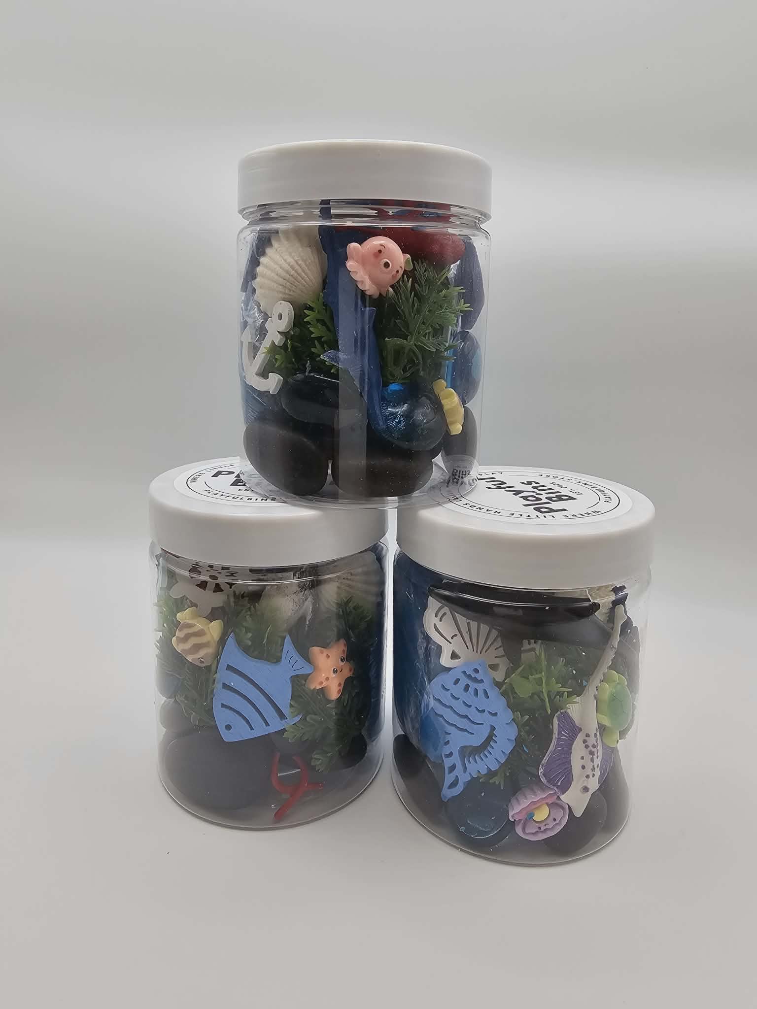 Ocean themed mini playdough kit