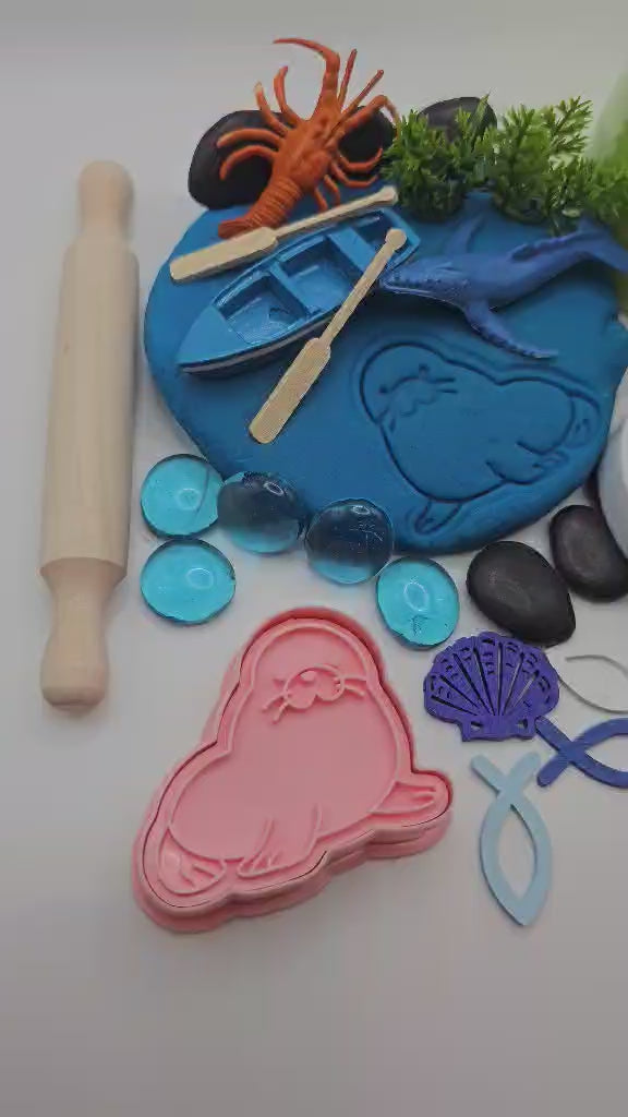 Ocean Themed Playdough Jars